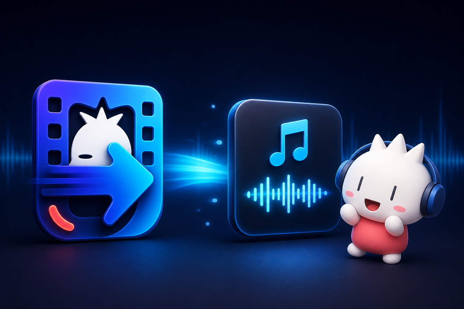 動画からMP3音声を抽出するイメージ